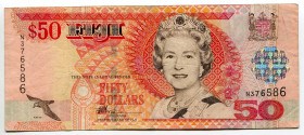 Fiji 50 Dollars 2002 (ND)
P# 108a, N# 292218; # N376586; Elizabeth II; VF