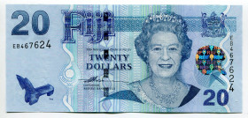 Fiji 20 Dollars 2007
P# 112, N# 207860; # EB 467624 ; Elizabeth II; UNC