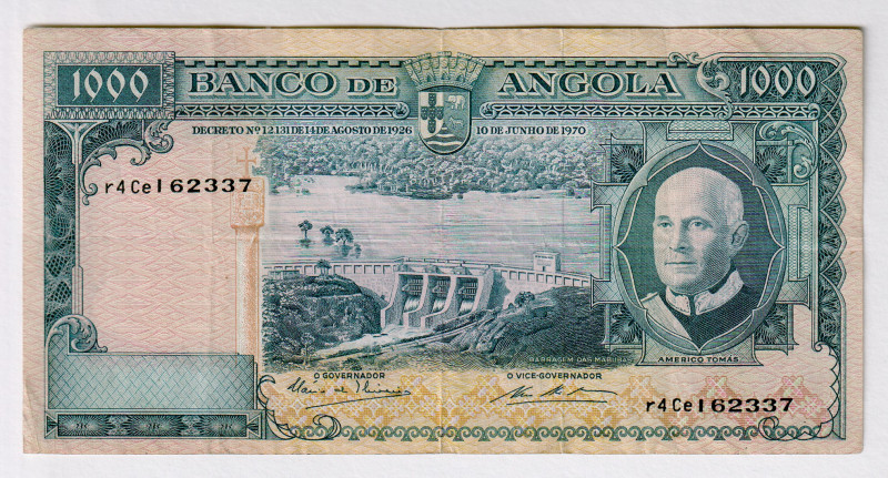 Angola 1000 Escudos 1970
P# 98, N# 224269; # r4Ce162337; Original specimens of ...