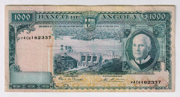 Angola 1000 Escudos 1970
P# 98, N# 224269; # r4Ce162337; Original specimens of this types are very rare; VF