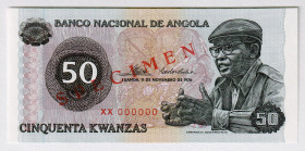 Angola 50 Kwanzas 1976 Specimen
P# 110s, N# 214789; # XX000000; UNC