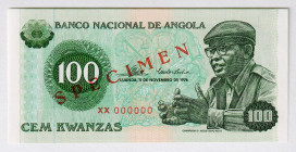 Angola 100 Kwanzas 1976 Specimen
P# 111s, N# 207994; # XX000000; UNC