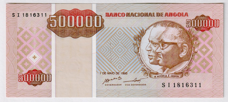 Angola 500000 Kwanzas 1995
P# 140, N# 214646; # SI1816311; UNC