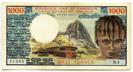 Cameroon 1000 Francs 1974 (ND)
P# 16, N# 257694; # 51593 B.4 007651593; XF