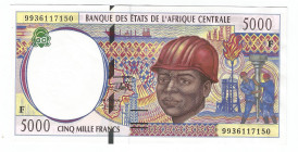 Central African Republic 5000 Francs 1999
P# 304F, N# 205072; # 9936117150; UNC