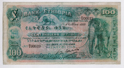 Ethiopia 100 Thalers 1932
P# 10, N# 297434; # 00819; VF
