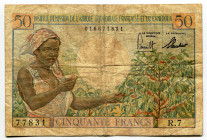 French Equatorial Africa 50 Francs 1957 (ND)
P# 31, N# 208240; # 77831 R.7 016677831; VF