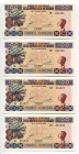 Guinea 4 x 100 Francs 2012 With Consecutive Numbers
P# 35b, N# 203047; # DE 854225 - DE 854228; UNC