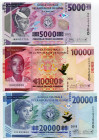 Guinea 5000 - 10000 - 20000 Francs 2015 - 2018 Fancy Number
P# 49a - 50a, N# 201845, N# 203465, N# 206780; # MH431700, # DH030200, # CU593900; UNC