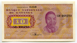 Katanga 10 Francs 1960
P# 5b, N# 212348; # GB 068284; UNC