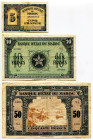 Morocco 5 - 10 - 50 Francs 1944
P# 24a - 26a, # 26396555, O1062 183, 10047761; VF