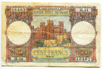 Morocco 100 Francs 1951
P# 45a.3, N# 220876; # 108240402; VF
