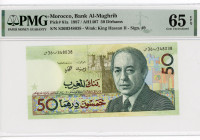 Morocco 50 Dirhams 1987 AH 1407 PMG 65
P# 61a, N# 208920; # S36B348038