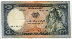 Mozambique 1000 Escudos 1972
P# 112, N# 201803; # DPX21748; VF