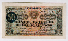 Mozambique Beira 50 Centavos 1919
P# R4a, N# 272695; # 143971; VF-XF