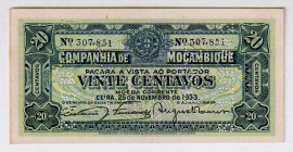 Mozambique Beira 20 Centavos 1933
P# R29, N# 203778; # 307851; UNC