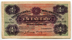 Mozambique 1 Escudo 1937 Pago
P# R33, N# 272714; # 068798; VF
