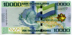 Sierra Leone 10000 Leones 2018 Fancy Number
P# 33d, N# 208521; # GX032777; UNC