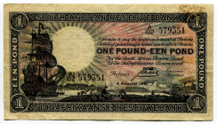 South Africa 1 Pound 1940
P# 84e, Hern# 99, N# 210617; # A/102 579351; VF-
