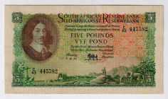 South Africa 5 Pound 1955
P# 96, N# 231797; # 443382; VF+