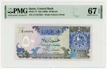 Qatar 50 Riyals 1996 PMG 67
P# 17a, N# 224850; #J5 527934