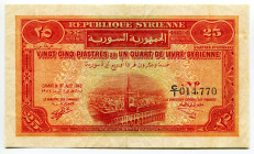 Syria 25 Piastres 1942
P# 51, N# 205960; # 014770; VF