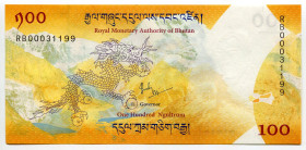 Bhutan 100 Ngultrum 2016 Commemorative issue
P# 37, N# 208479; # RB 00031199; First Anniverrsary of Birth of HRH The Gyalsey, In Original Packing; UN...