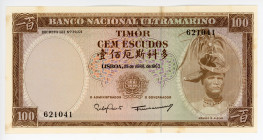 East Timor 100 Escudos 1963
P# 28f, N# 212604; # 621041; AUNC