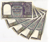 India 5 x 10 Rupees 1950 (ND) With Consecutive Numbers
P# 39, N# 203635; # J/56 240760 - J/56 240764; AUNC