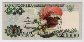 Indonesia 20000 Rupiah 1992
P# 132a, # CLU066489; AUNC