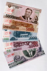 Korea 1000 - 2000 - 3 x 5000 Won 2002 - 2013 Specimen
P# 46s, 64s - 67s, UNC