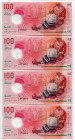Maldives 4 x 100 Rufiyaa 2018 AH 1439 With Consecutive Numbers
P# 29, N# 202612; # C 953561 - C 953564 ; Polymer; UNC