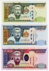 Mongolia 500 - 1000 - 5000 Tugrik 2003
P# 67 - 69, AUNC-UNC