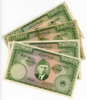 Pakistan 4 x 100 Rupees 1957 (ND)
P# 18, N# 225893; Various conditions