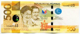 Philippines 500 Piso 2014 Commemorative
P# 210a, N# 204782; # TE690123; UNC