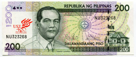 Philippines 200 Piso 2011 Commemorative
P# 214, N# 225416; # NU323268; 400th Anniversary of Pontifical and Royal University of Santo Tomas (Unibersid...