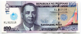 Philippines 100 Piso 2014 Commemorative
P# 221, N# 224440; # KL912118; Centennial Iglesias Ni Cristo; UNC