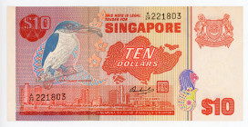 Singapore 10 Dollars 1979 (ND)
P# 11a, N# 207264; UNC