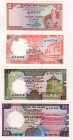 Sri Lanka 2 - 5 - 10 - 20 Rupees 1977 - 1985
P# 72A, 91 - 93, UNC