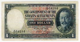 Straits Settlements 1 Dollar 1935
P# 16b, N# 217704; #J17 64184; VF