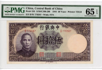China Central Bank of China 50 Yuan 1944 PMG 65
P# 255; S/M# C300-200, N# 328338; # B/W 776587; UNC