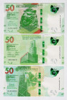 Hong Kong 3 x 50 Dollars 2018
P# NL, UNC