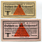 Germany - Third Reich 5 & 10 Reichsmark 1939 - 1944 (ND)
Ro# 520, 521, Lagergelds; VF