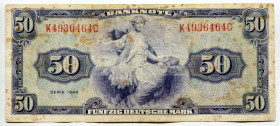 Germany - FRG 50 Deutsche Mark 1948
P# 7, N# 202311; # K4936464C; VF