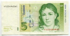 Germany - FRG 5 Deutsche Mark 1991
P# 37, N# 203947; # Y1224940A1; UNC