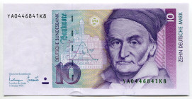 Germany - FRG 10 Deutsche Mark 1993
P# 38c, N# 203955; # YA0446841K8; XF