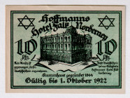 Germany - Weimar Republic Norderney 10 Pfennig 1922
P# NL, Jewish Star; UNC
