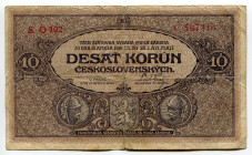Czechoslovakia 10 Korun 1919
P# 8a, N# 218570; # S.O102 C597310; F