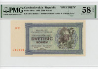Czechoslovakia 2000 Korun 1945 Specimen PMG 58
P# 50As, N# 285792; # 16TI 040114