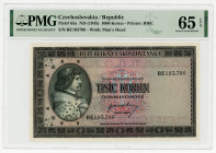 Czechoslovakia 1000 Korun 1945 (ND) PMG 65
P# 65a, N# 227066; # BE193796